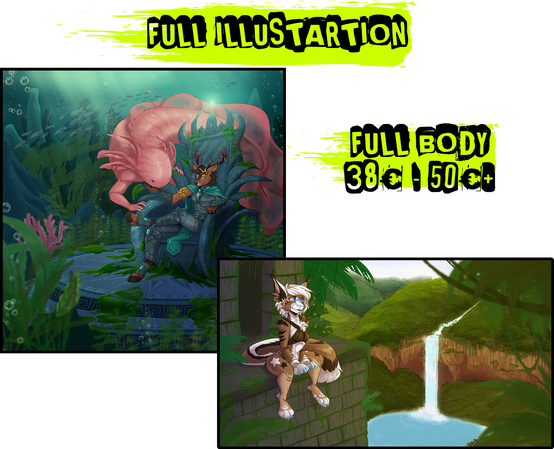 Full Illustartion (Full body) 38€ - 50€