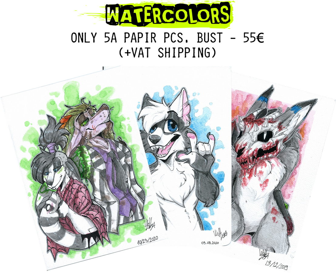 Watercolors 55€ (+VAT SHIPPING)