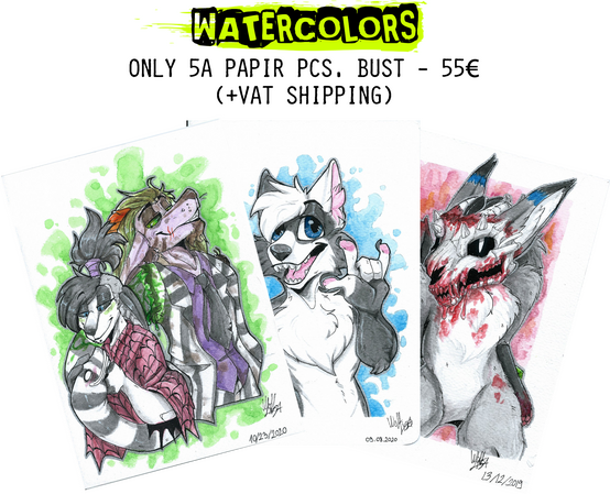 Watercolors 55€ (+VAT SHIPPING)